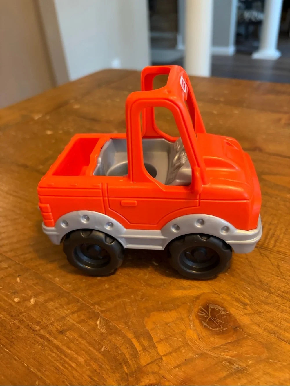 Fisher Price Little People orange pickup truck as is